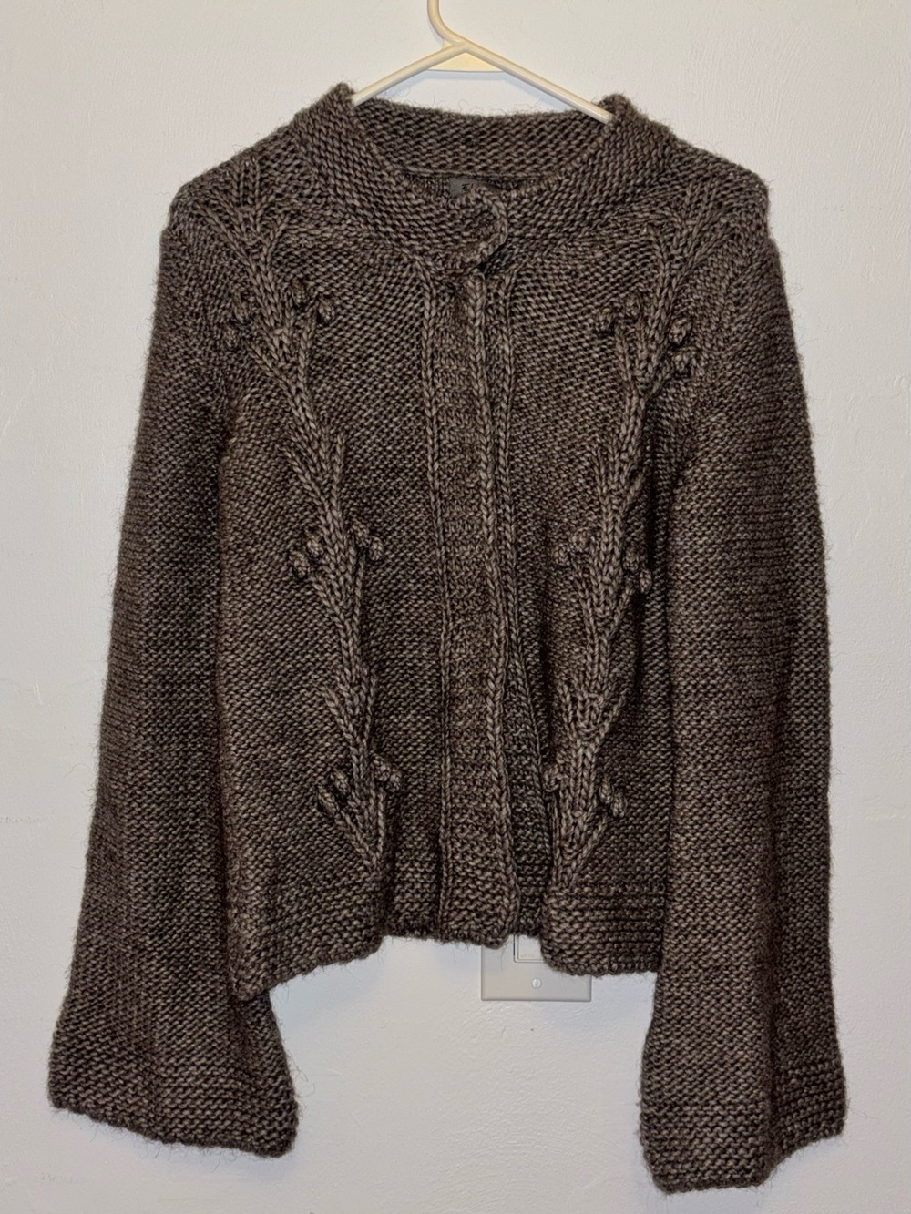 Elsamanda Italy Chunky Wool Alpaca Blend Knit Cardigan AS11659 XS